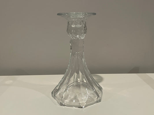Crystal reversible candlestick and vase